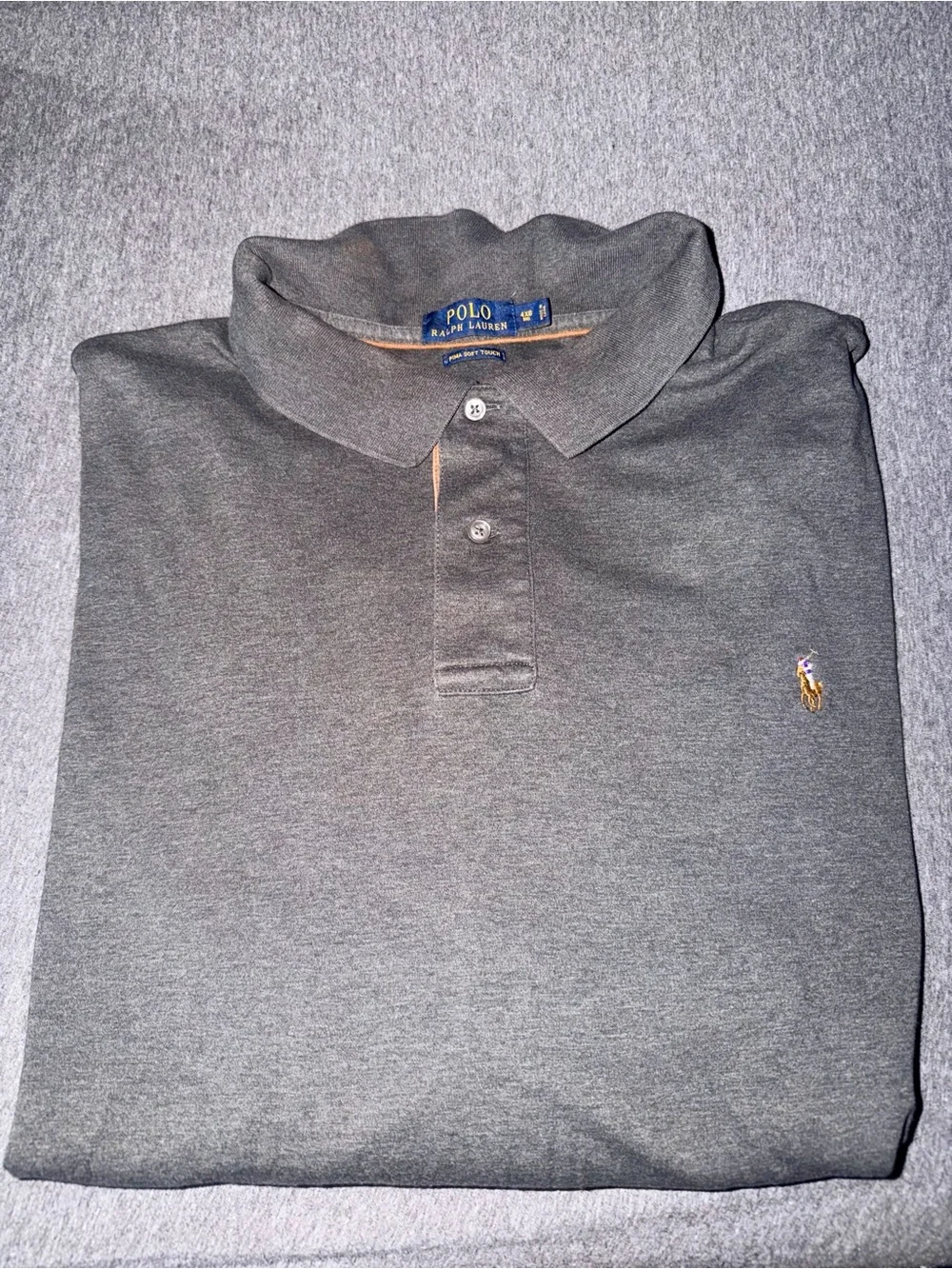 Polo by Ralph Lauren Men’s Grey Long-Sleeve Polo Shirt